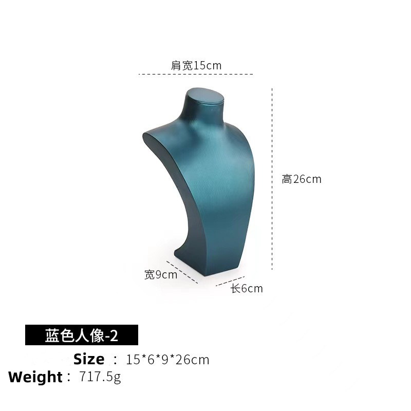 Blue Pu leather  jewelry display busts wholesale