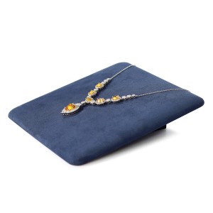 Blue microfiber jewelry display