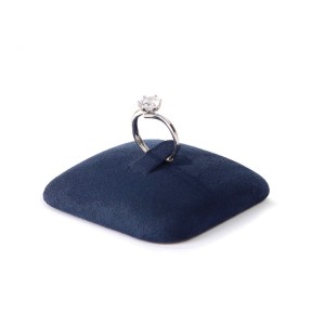 Blue microfiber jewelry display