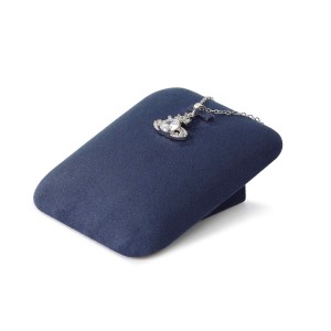 Blue microfiber jewelry display